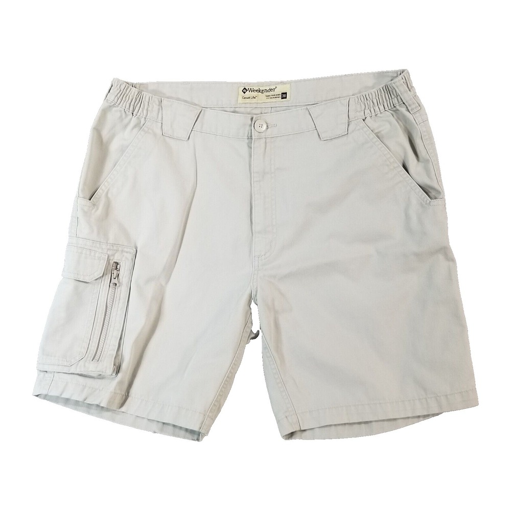 Weekender cargo hiking shorts men's 38x8 beige comfort waist outdoor fishing